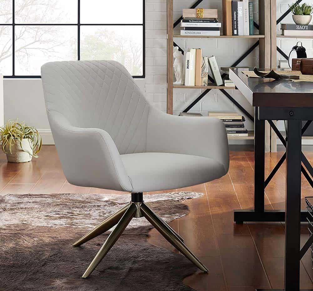 12 White Leather Office Chairs For, White Leather Office Chair No Arms